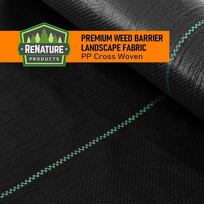 LAVEVE 3FT x 50FT Weed Barrier Landscape Fabric, 3.2oz Premium Heavy Duty Garden Cloth, Ground Cover for Gardening, Farming