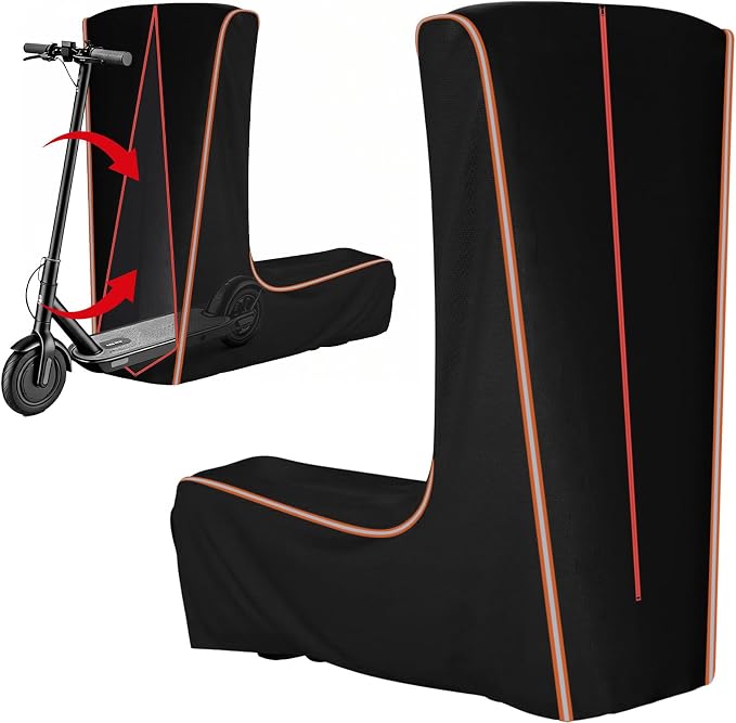 Electric Scooter Cover, 360° Full Coverage, 61" L x 30" W x 53" H | Universal Outdoor Waterproof E-Scooter Storage Cover, Dustproof Sun Protection, Fit 800W to 6000W E-Scooters, All Season