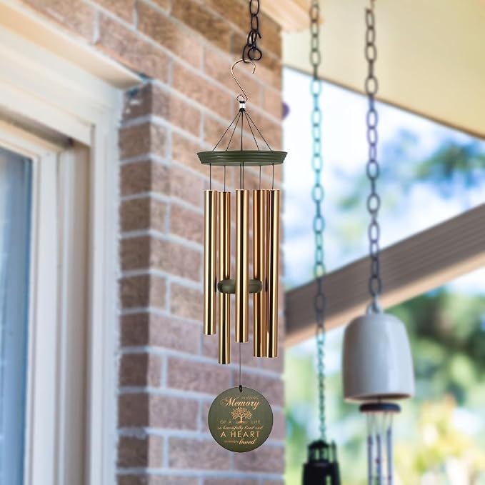 ASTARIN Wind Chimes Outdoor for The Loss of Mom Dad, Personalized Customized WindChimes for Loss of Loved One, Memorial Wind Chime as Sympathy Gift, Home Garden Patio Décor, 36'' (Produced in Texas)
