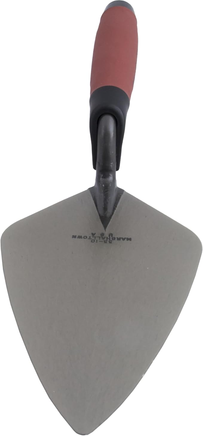 MARSHALLTOWN Brick Trowels, London Style, 10-1/2 x 4-3/4 Inch, DuraSoft Handle, Brickwork, Blockwork, Stonework, Masonry, Assembled in USA, 3310.5FG