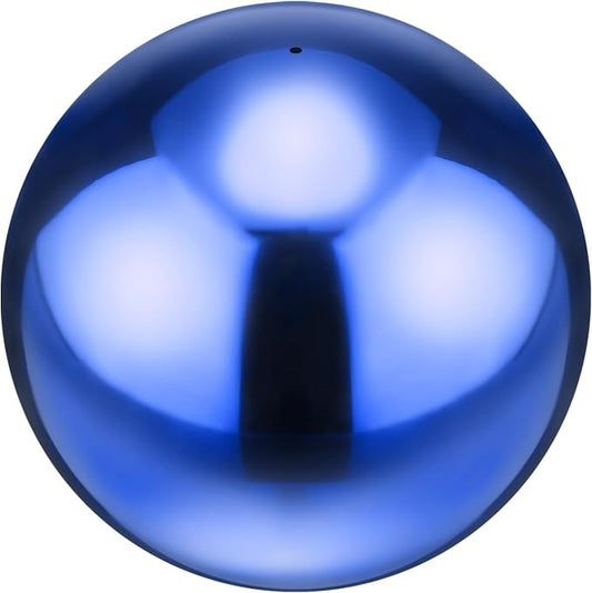 M METERXITY 1-Pack Garden Gazing Globes Ball 8 Inch 201 Stainless Steel Hollow Mirror Reflective Floating Ball for Garden/Pond/Home/Yard Outdoor Decoration [Ruby Blue]