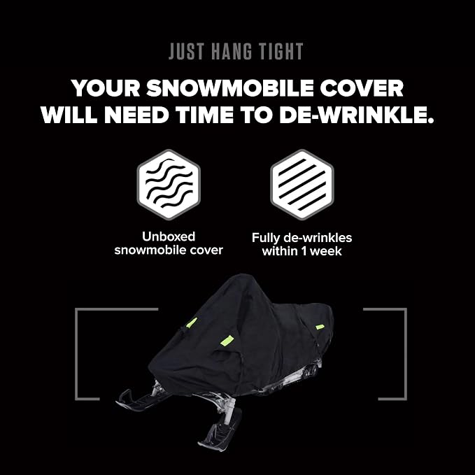 Budge Sportsman Trailerable Snowmobile Cover, Heavy-Duty Waterproof Polyester, Fits Snowmobiles up to 115" L x 51" W x 48" H, Black