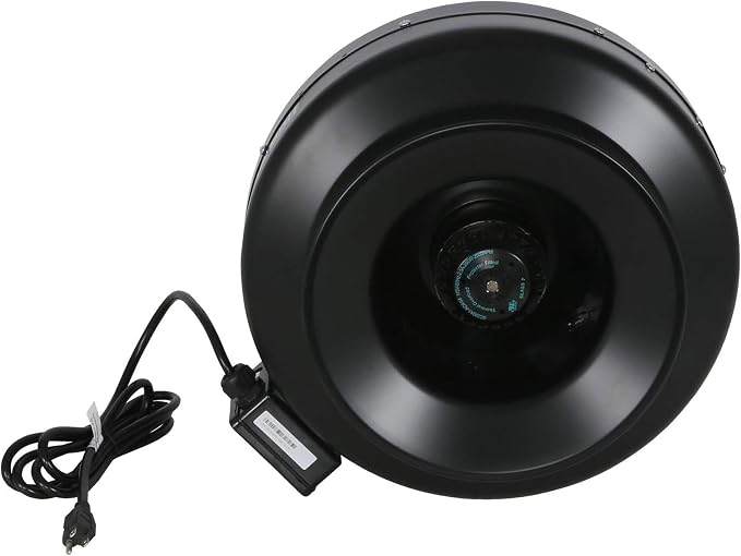 Hurricane Commercial Grade Inline Fan for Phresh & Black Ops Carbon Filters, Ideal-Air Ducting and Clamps and Titan Controls Ventilation Controllers