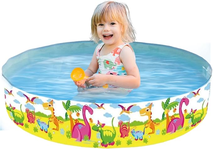 Kids Wading Pool – Hard pp Swim Tub, Portable Outdoor Play Basin | Quick Setup Lightweight Structure Foldable Storage Solution for Backyard Summer Water Fun