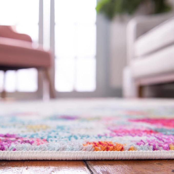 Unique Loom Chromatic Collection Area Rug - Joyous (5' Square Multi/Blue)
