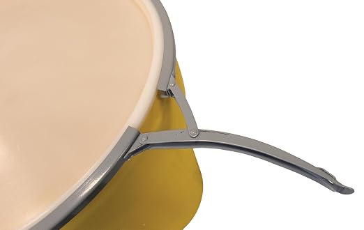 Eagle 55 Gallon Plastic Drum with Lid, Metal Lever-Lock, 39.1"x23.8", Open Head Lab Pack Drum Made of Durable, Lightweight HDPE, Withstands Weather and Chemicals, Made in USA, Yellow, 1655M