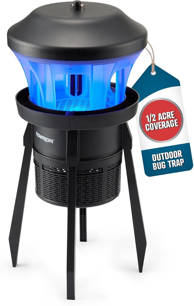 Flowtron Outdoor Bug Trap | UV Light & Powerful Fan Fly Killer with ½ Acre Coverage | Quiet Insect Control & Weather Resistant | Easy Clean Collection Chamber | Patio Deck Yard | ETL Certified