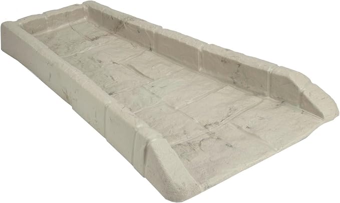 Suncast Durable Plastic Anti Erosion Decorative Rain Gutter Downspout Splash Block for Garden, Front Yard, or Back Yard, Pack of 5, Taupe