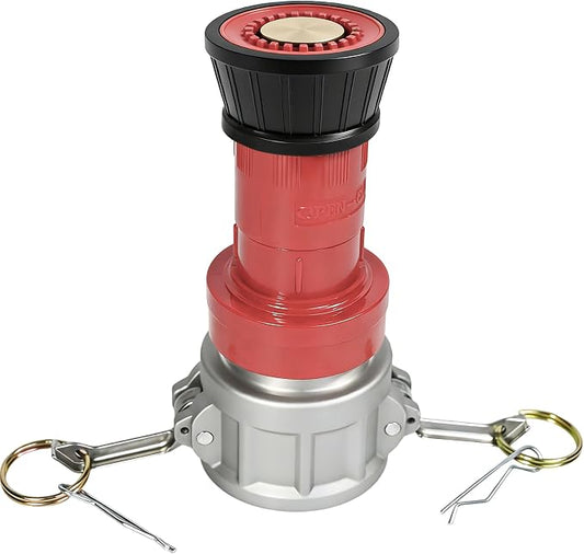 2" NPSH Aluminum Camlock Fitting Coupling With Heavy-Duty Industrial Fire Hose Nozzle 2 inch Fire Equipment Constant Flow Fog Nozzle