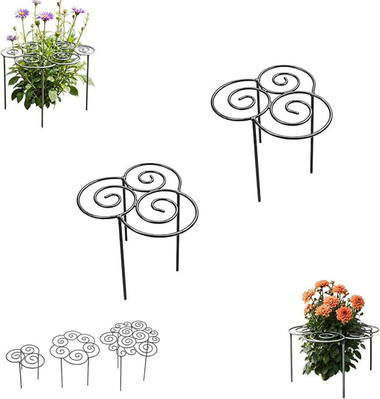 2026 Metal Plant Support Ring,Extra Large Peony Supports for Outdoor Plants,Perfect for Peonies Cages,Hydrangea Support Flower Cages,Grow-Through Plant Supports,A Garden Must-Have (2pcs*Small)