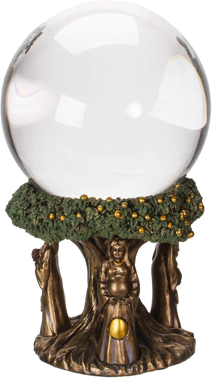 Pacific Giftware Mother Maiden Crone Gazing Glass Ball Resin Figurine