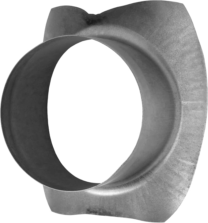 Repa Market Round 90 Degree Splitter for 8” Duct - 4" Outlet Branch Connector - Galvanized Steel Saddle Takeoff, Heavy Duty Supply/Exhaust Air Ventilation Duct Work Collar, Range Hood Duct Adapter
