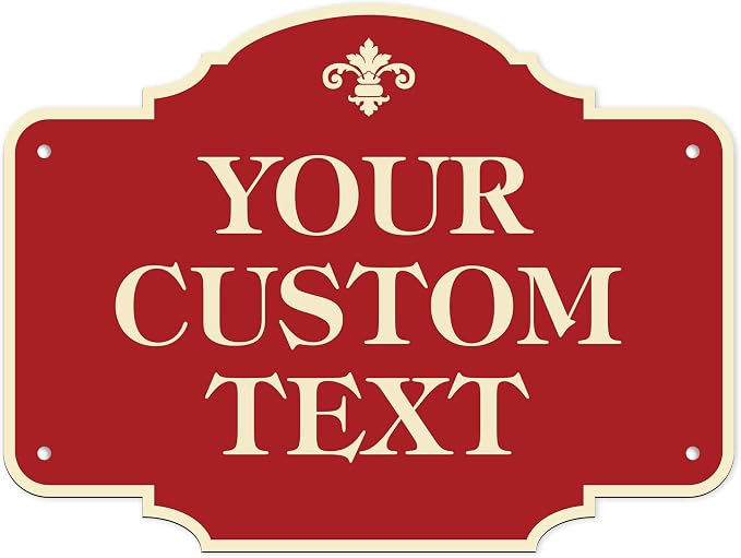 Custom Sign, Customized for Outdoor/Indoor Use, Personalized Designer Style Sign, 24 Colors, Rust-Free Thick ACM - Horizontal Double Arched 18x24 Inch, 24 Colors, Rust-Free Thick ACM by My Sign Center, USA - Vertical