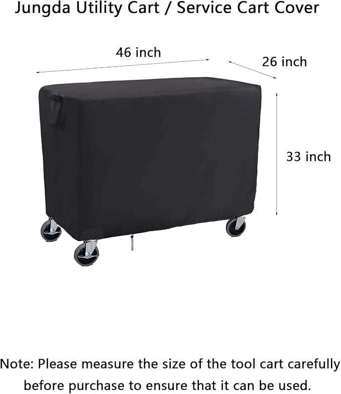 Rolling Tool Cart Cover 46 Inch, Waterproof Utility Cart Cover Service Cart Cover - 46 X 26 X 33 Inch