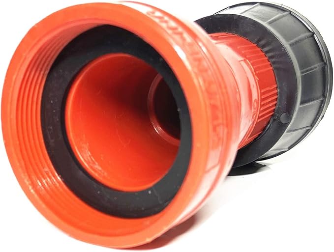 SAFBY Fire Hose Nozzle 1.5 Inch NPSH/NPT Thermoplastic Fire Equipment Spray Jet Fog with 1.5 Inch Aluminum Female and Male Fitting