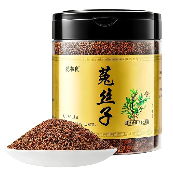 Chinese dodder (Cuscuta Seeds) 菟丝子 - Premium Dried Chinese Dodder Herb in Resealable Can for Herbal Tea & Infusions (tu si zi) 菟丝子