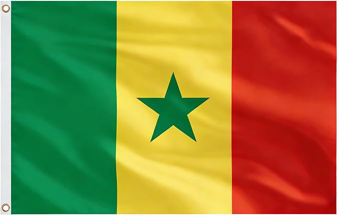 AhfuLife Flag 3x5 Ft, Large Flags for Outside - Double Side with Brass Eyelets for World Cup Olympic Party Decorations Bar Garden Street Decoration Indoor Outdoor (2, Senegal)