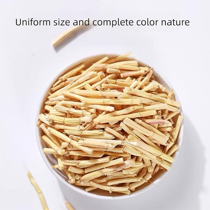 Lalang Grass Rhizome- Pure Natural Chinese Herbal Medicine-Dried Cogon grass root 白茅根3.53oz/100g Used for making soup-Brewing tea-Bai Mao Gen (Cogon grass root)
