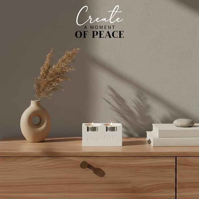 Cube Luxury Candle Holder Set – Modern Décor for Living Room & Dining Table - White