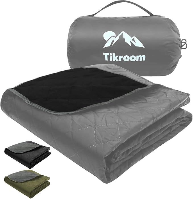 Large Waterproof Outdoor Camping Blanket 80 x 58 inch | Fleece Picnic Blankets Windproof Travel Stadium Blanket for Beaches Pets Car Camp Picnic Mat for Both Cold & Warm Weather
