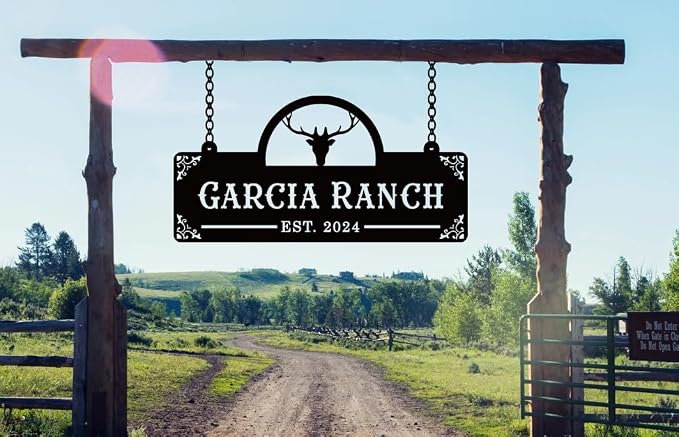 Personalized Metal Farm Sign, Indoor Outdoor Custom Metal Farm Sign for Ranch or Farm House, Farm Family Name Sign, Ranch & Farmhouse Signs Wall Decor, Farmer Gifts, Housewarming Gift