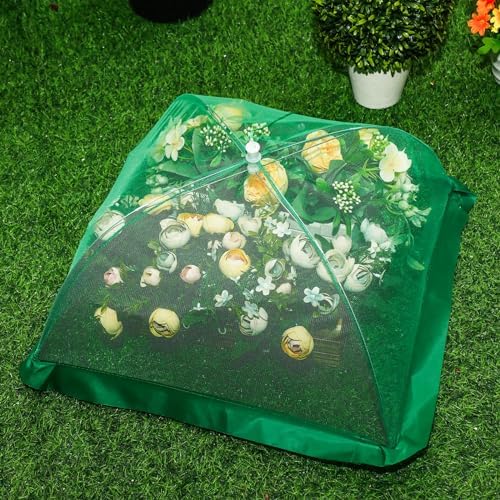 FillTouch 20 Pcs 17 Inch Mesh Plant Cover Plant Protectors from Animals Outdoor Plants Tent for Vegetables Pop up Net Garden Netting Cover Collapsible Plants Umbrella to Keep Small Animals Out - Image 7