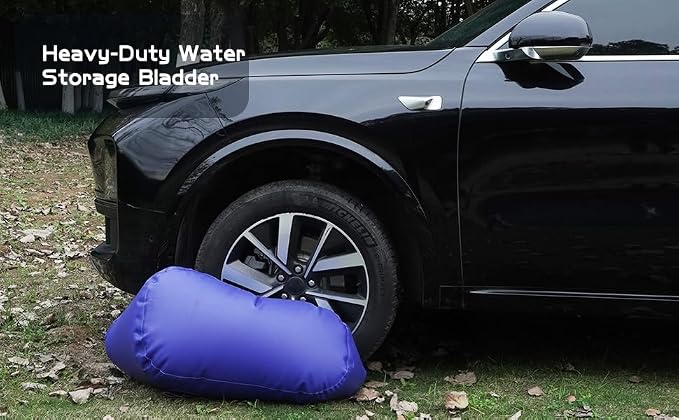 Water Storage Bladder Portable Heavy-Duty - 142Gal/540L with Stainless Steel Fittings, Leak-Proof & Durable – Portable Tank for Emergency, Farming, Irrigation Use（Glossy Surface）