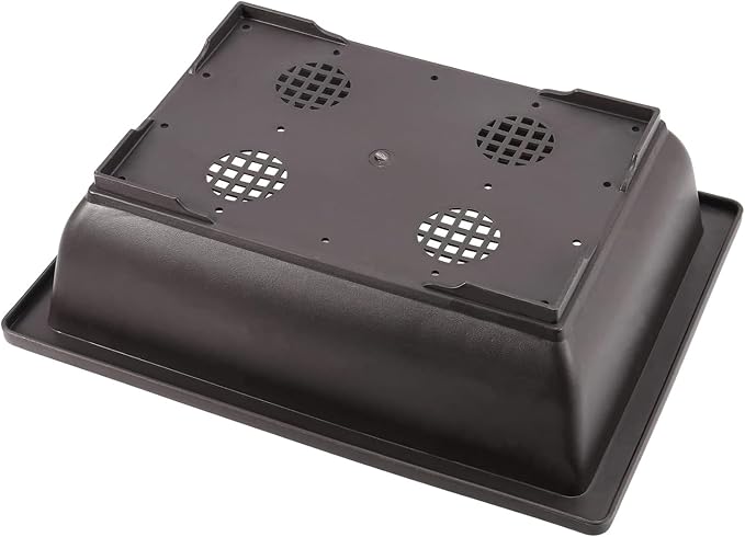 JEUIHAU 16 Pack 9 Inch Bonsai Training Pots with Tray, Rectangular Plant Pot with Drainage Hole, Brown Bonsai Tree Pot, Plastic Bonsai Planter Pots for Succulent, Herb, Flower, Potted Plant