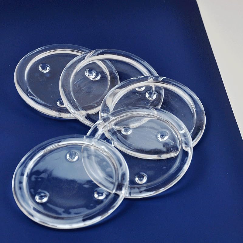 12 Pack Clear Transparent Candle Plate, Round Glass Candle Holder, Candle Holders for Pillar Glass 3" - Image 5