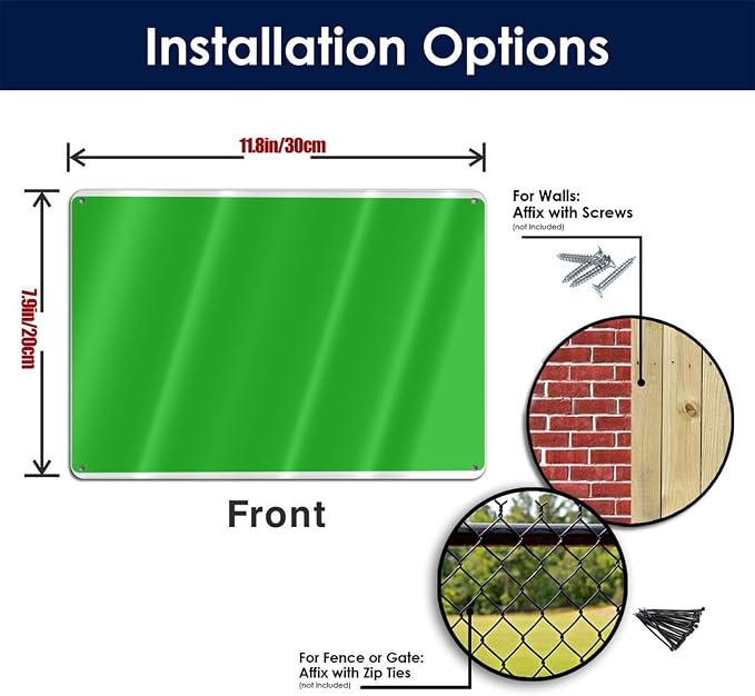 Personalized Aluminum Weatherproof Metal Signs - Custom Text & Picture, Multiple Sizes, Hazard, Garden, Custom Door Signs