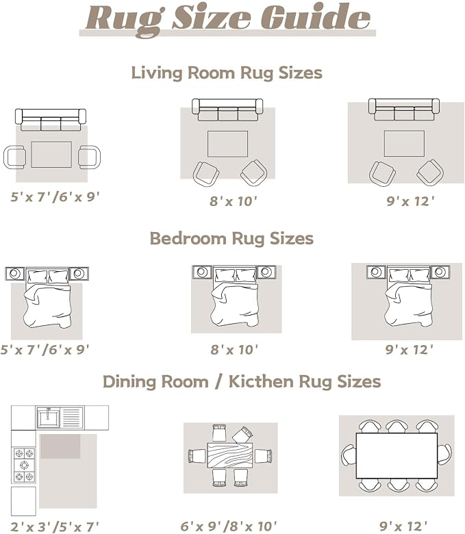 Area Rug 9x12 Washable Rug, Vintage Boho Medallion Rugs Non-Slip Soft Low Pile Large Distressed Rug Indoor Retro Carpet for Living Room Bedroom Dining Room Home Office (Brown, 9'x12')
