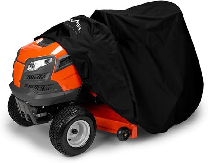 Himal Outdoors Riding Lawn Mower Cover,Heavy Duty 420D to 54" | Waterproof,Tractor Decks up,Windproof Buckles,Velcro Design,Turn Mower Cover,Outdoor Storage