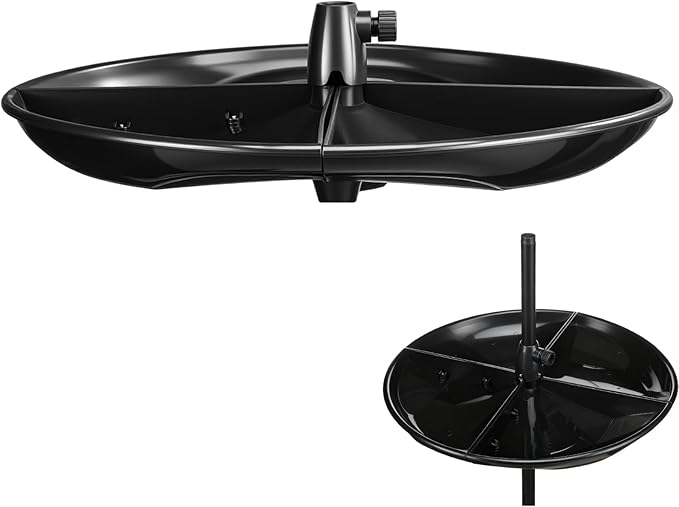 Geelin 21'' Plastic Bird Seed Catcher Tray for 1'' Outdoor Pole Feeders, Removable Bird Seed Catcher Tray for Hummingbird Bee Feeders Outdoors, Backyard, Garden, Not Included Pole