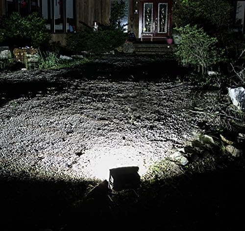Maxsa 40329 80LM 12 LED Solar-Powered 10 Hour Flood Light, Weatherproof and Dark Sky Compatible, 8.5” x 7.5” x 4.5”, Black