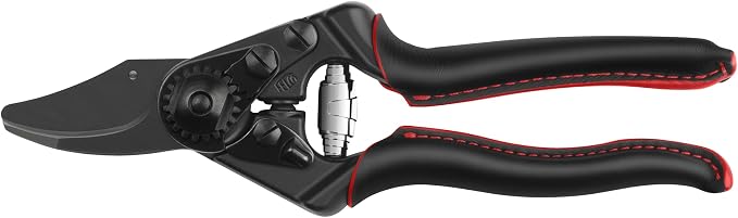 FELCO 6 Premium SE Professional Right-Handed Secateurs Special Edition Black Aluminium Handles Hardened Blade Medium Hand Size (M) 20mm Cutting Diameter