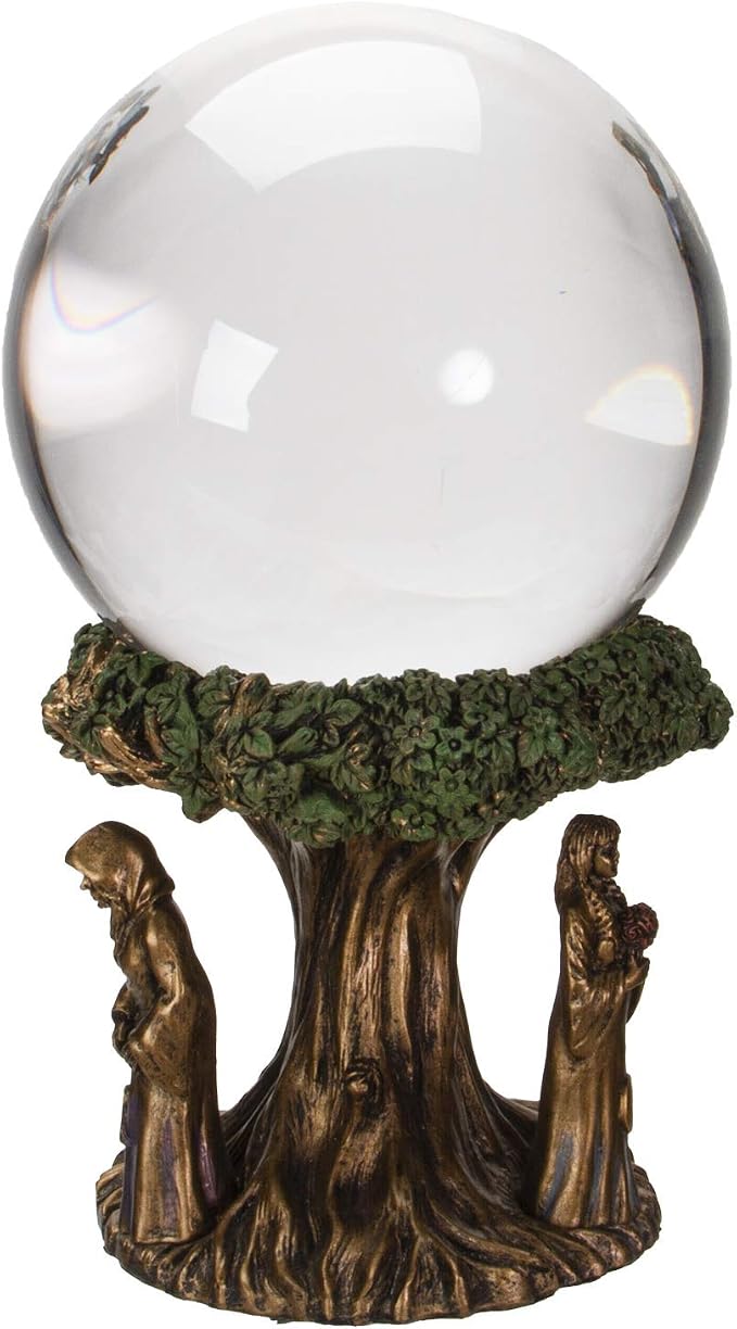 Pacific Giftware Mother Maiden Crone Gazing Glass Ball Resin Figurine