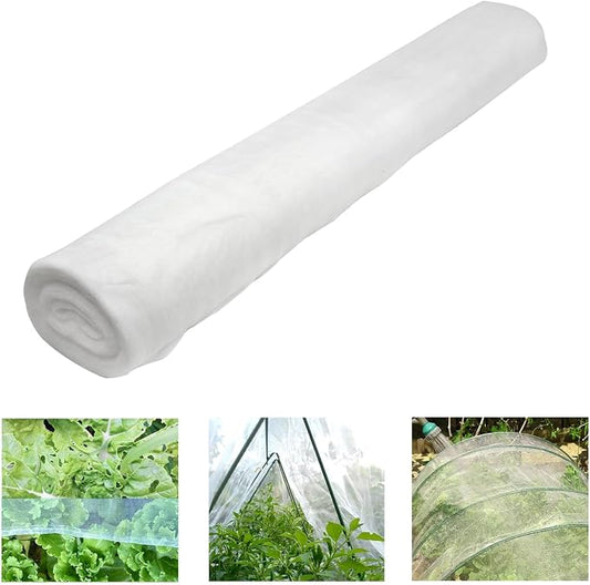 Roll Packed 10x100FT Garden Netting, Fine Mesh Pest Barrier Protect Your Plant Fruits Flower, Insect Bird Protection Netting for Raised Beds Greenhouse Hoops