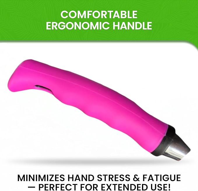 Garden Guru Pink Hand Weeder Tool with Ergonomic Handle - Rust Resistant Weed Puller for Planting, Weeding, Flower and Vegetable Care in Lawn Garden Yard - 1 Case (50 pcs)