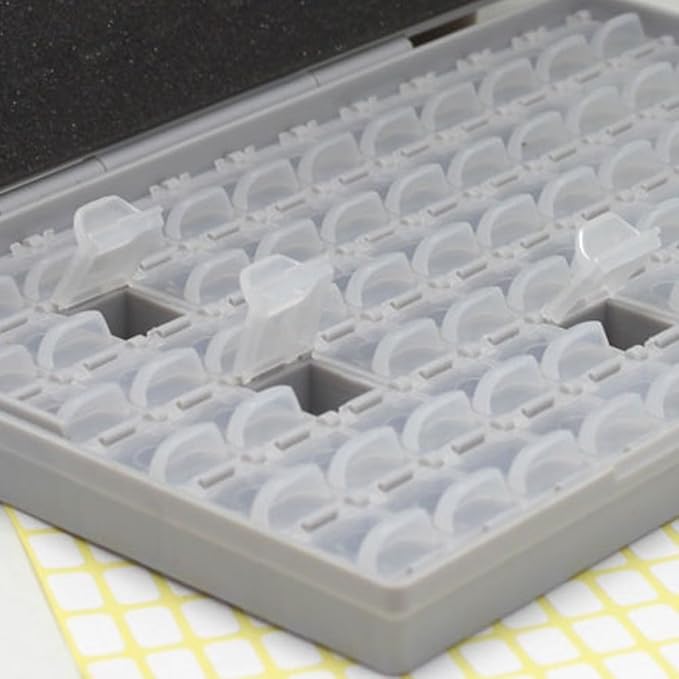 AideTek BOX-ALL 72 empty Enclosure box SMT SMT components Organizer Labels