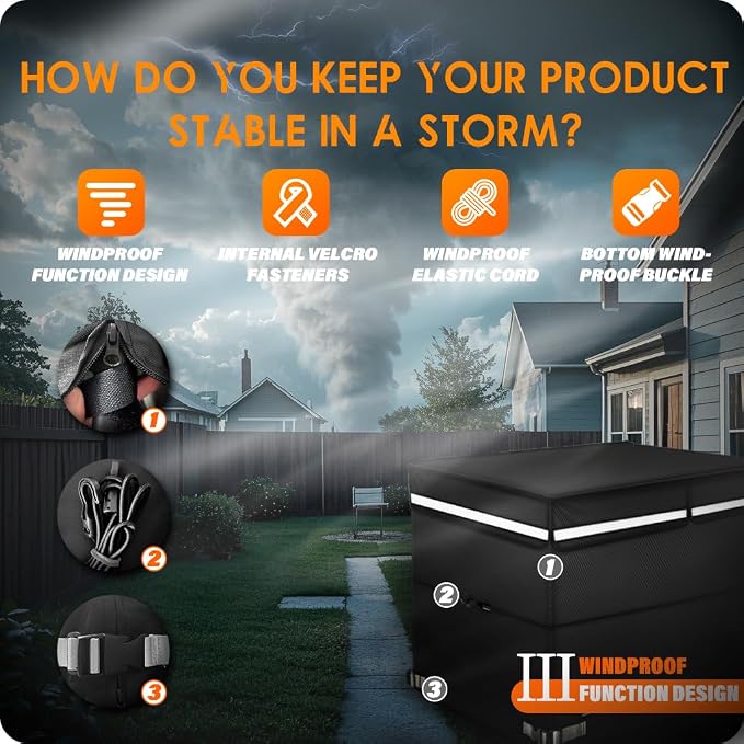 Generator Cover. 32x24x24 Inch Generator Covers While Running, Top Can Be Opened for Refueling. All-weather Generator Protective Cover.Black