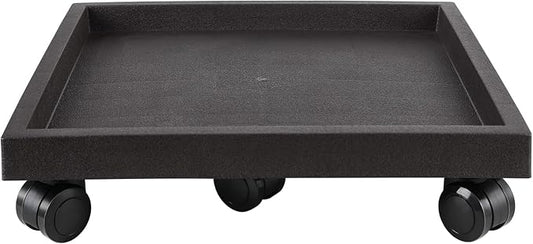 19.7 Inch Square Rolling Plant Caddy Saucer with Wheels, Heavy Duty Wheeled Planter Stand for Potted Plant, Coaster Roller Base Tray with Casters, Flower Pot Dolly Holder for Indoor Outdoor