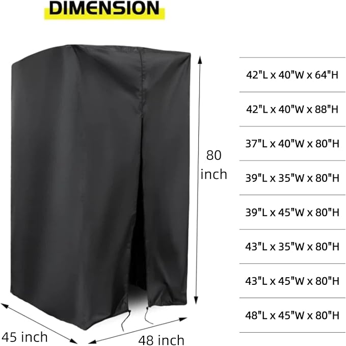 48 Inch Pull Up Bar Station Cover for Power Tower,Pullup Dip Station Cover | 48x45x80,Waterproof Dustproof Heavy Duty Oxford Fabric Cover with Zipper,for Free Standing Workout Fitness Machine