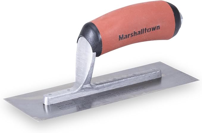 MARSHALLTOWN Mini Margin Trowel, 8 x 3 Inch Carbon Steel Blade, Concrete Finishing Trowel for Steps and Countertops, Made in USA, 11D
