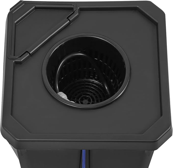 Hydroponics Growing System Kit, 7 Gallon Deep Water Culture Growing Bucket, Indoor Outdoor Recirculating Drip Garden System with Air Pump, Hose&Clay Pebbles for Leafy Vegetables
