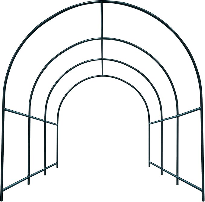 YardGrow Greenhouse Frames for Larger Hot Garden House Support Arch Frame Climbing Plants/Flowers/Vegetables Outdoor (9.8x7x7.2 FT)