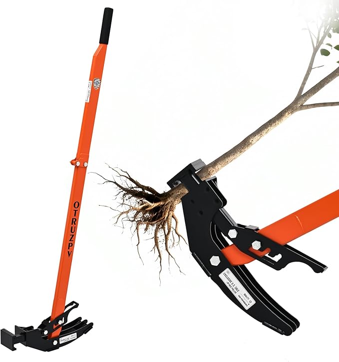 Heavy-Duty Sapling Puller Tool, High-Leverage Tree Puller for 1/4" to 2" Roots, Manual Root Remover for Shrubs, Vines and Thorns, Effort-Saving Weed Puller for Garden, Farm and Landscaping