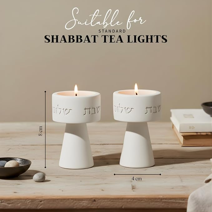 Solura Luxury Candle Holder Set – Modern Décor for Living Room & Dining Table - White