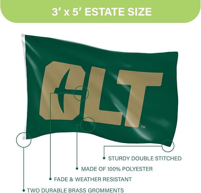 NCAA University of North Carolina/Charlotte Flag with Grommets, 3'x5' Charlotte 49ers Outdoor College Flags & Banners for Garden Patio Indoor Wall Décor