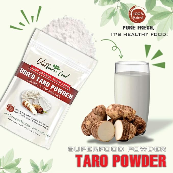 PURPLE YAM POWDER 5.29 oz (150g) – VIETFARMFOOD | Freeze-Dried Purple Yam Powder for Baking, Desserts, Smoothies, Beverages and Cooking