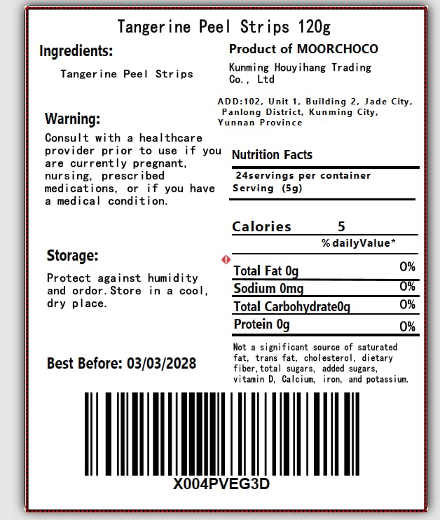 Dried Tangerine Peel Strips - Pure Natural Chinese Herbal Medicine -dried orange peel 4.23oz/120g Used for making soup-Brewing tea- 陈皮Chen Pi(Dried Tangerine Peel)